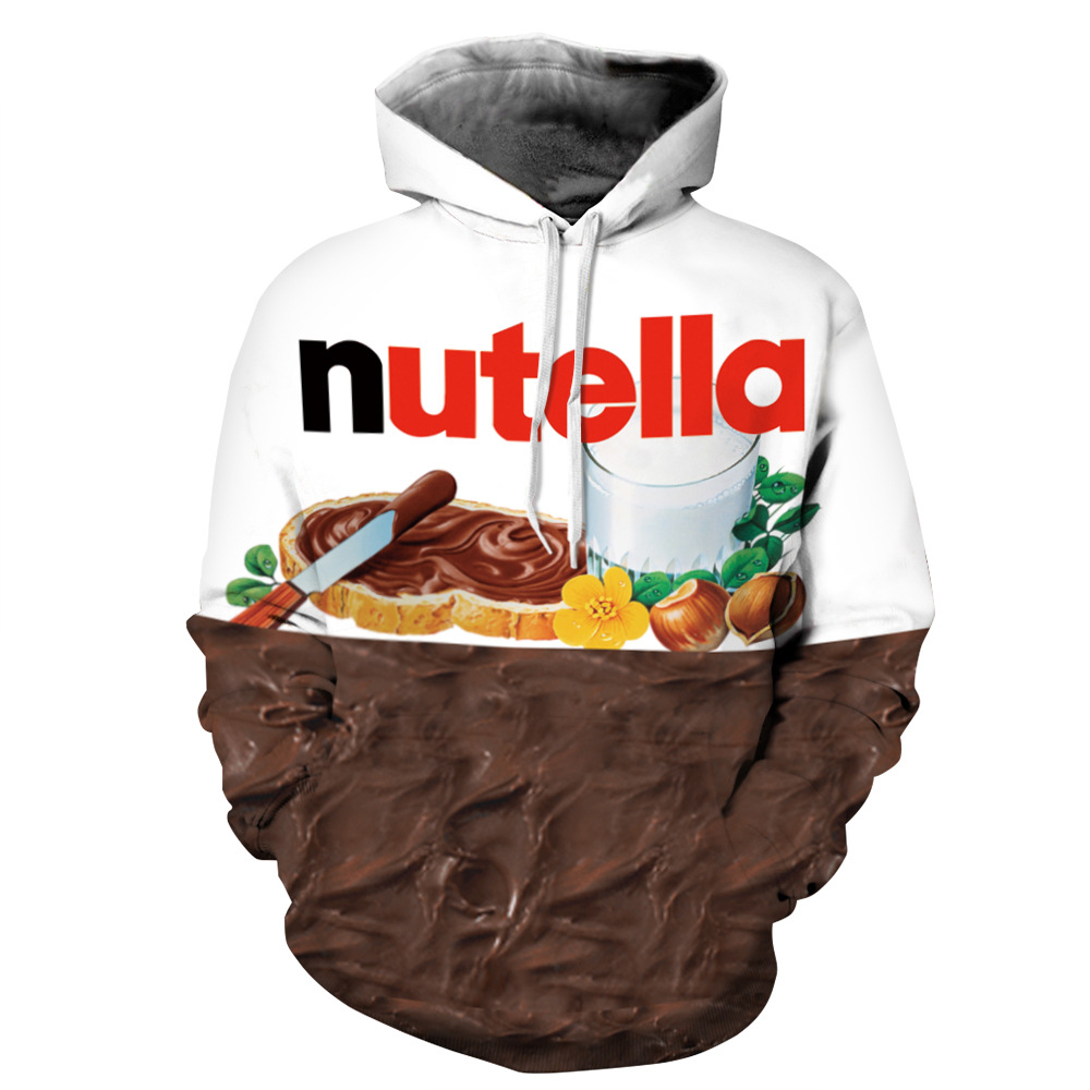 3d Sweatshirt Nutella Digital Print Pullover Hoodie