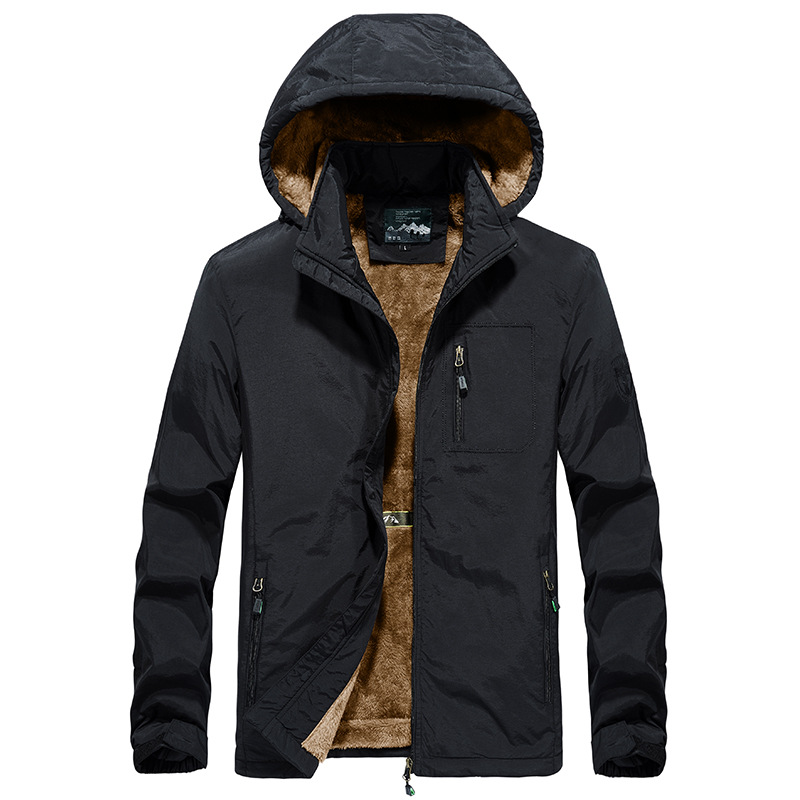 Spring and autumn new men's hooded detachable jacket