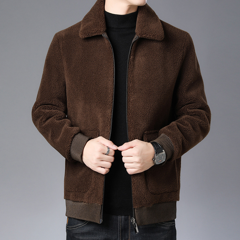 Fur lambskin fur coat on both sides