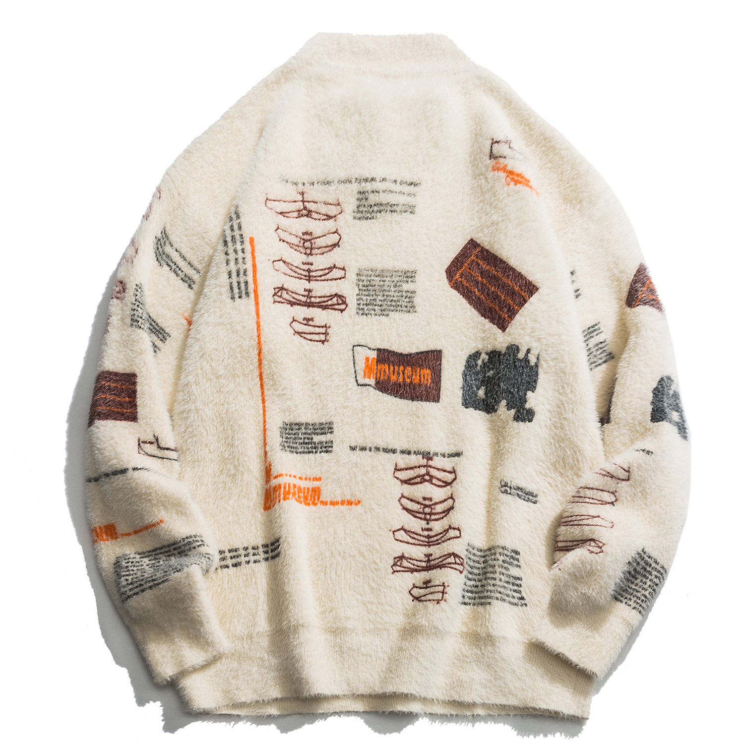 Geometric comfort Plush sweater
