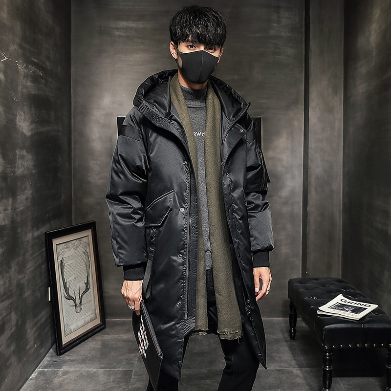 Austin Letter Patches Long Style Padded Coat