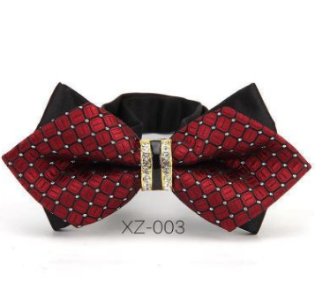 Exquisite diamond, British man, bow tie, men's formal wedding tie, Korean version, double groom bow tie.