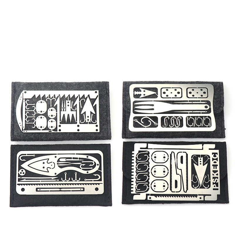 Multifunctional Fishing Card, Field Survival Tool Card, Fishing Equipment, Portable Fishing Hook Card