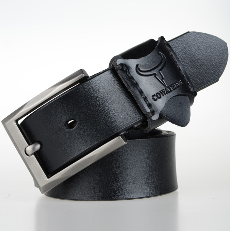 Dynamic buckle leather belt belt