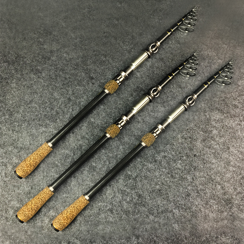 Short section carbon fishing long throw rod fishing gear
