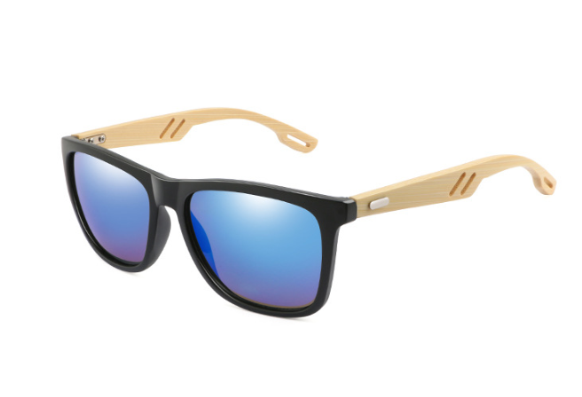 Colorful Wood Sunglasses Men Women Square Bamboo Women for Women Men Mirror Sun Glasses Retro De Sol Masculino 2021 Handmade
