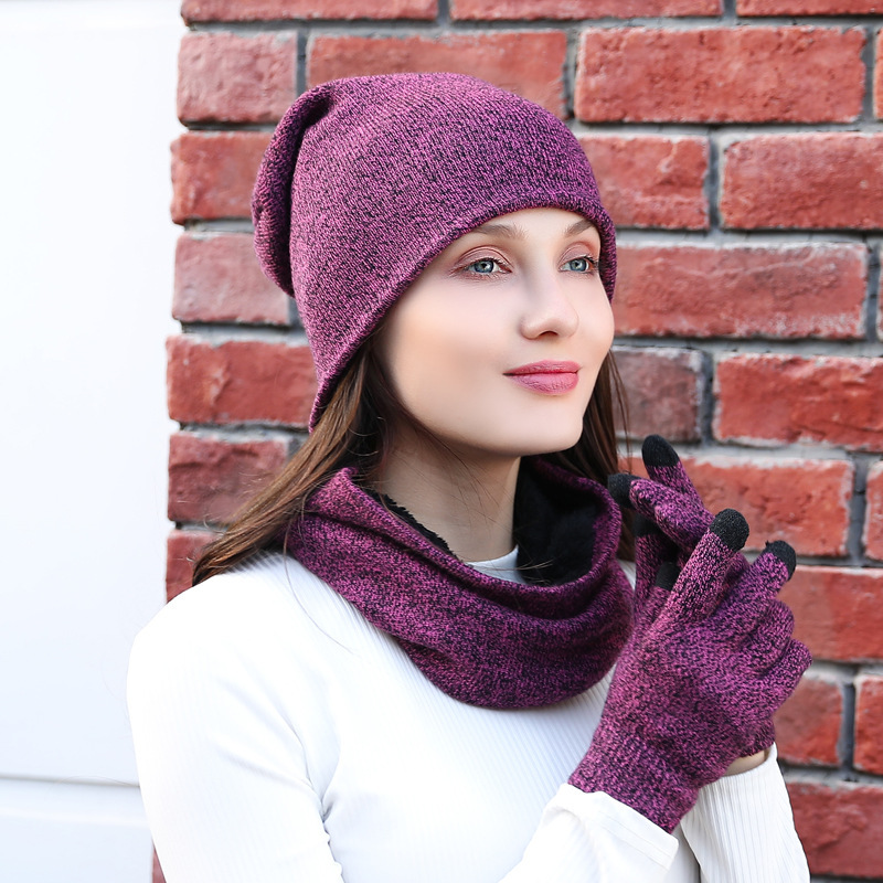 Plush woolen cap