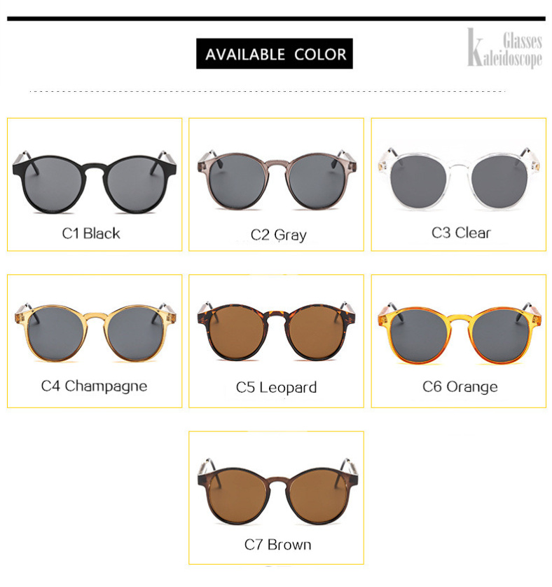 New round metal foot silk ladies round face Korean retro glasses