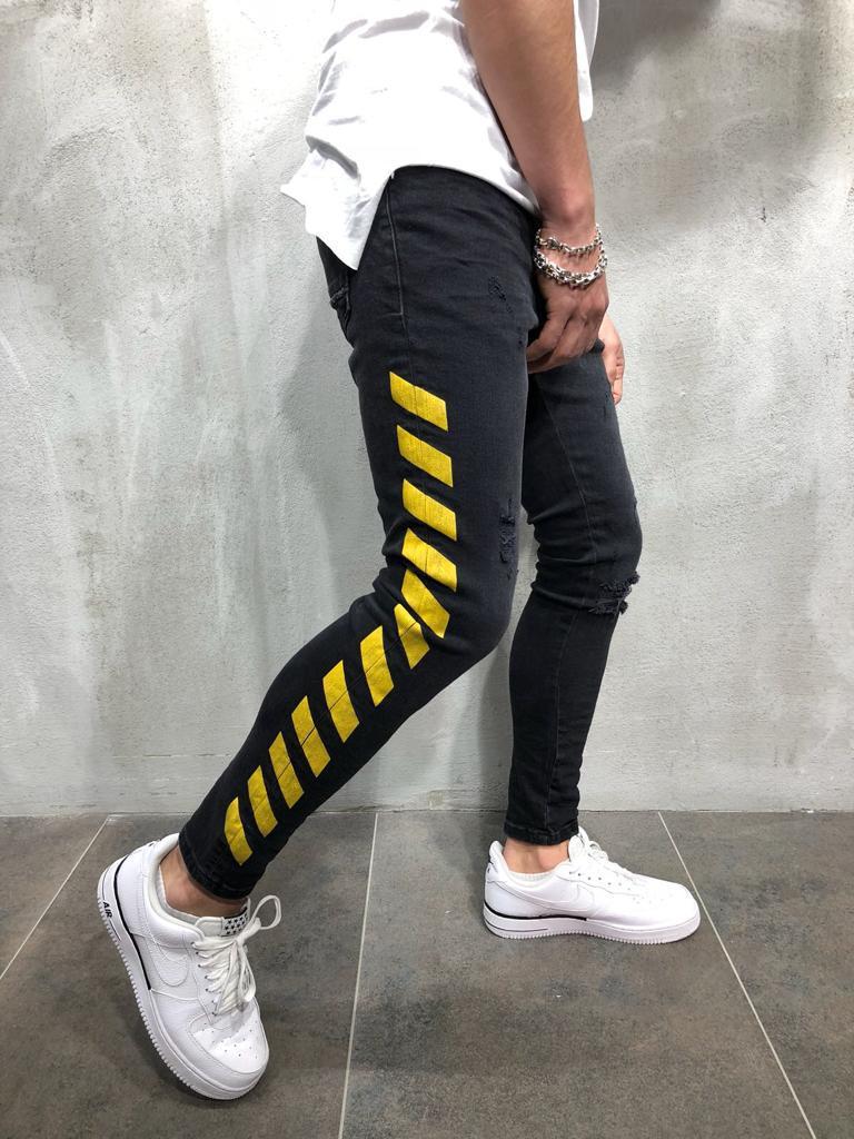 Men's jeans ripped pants