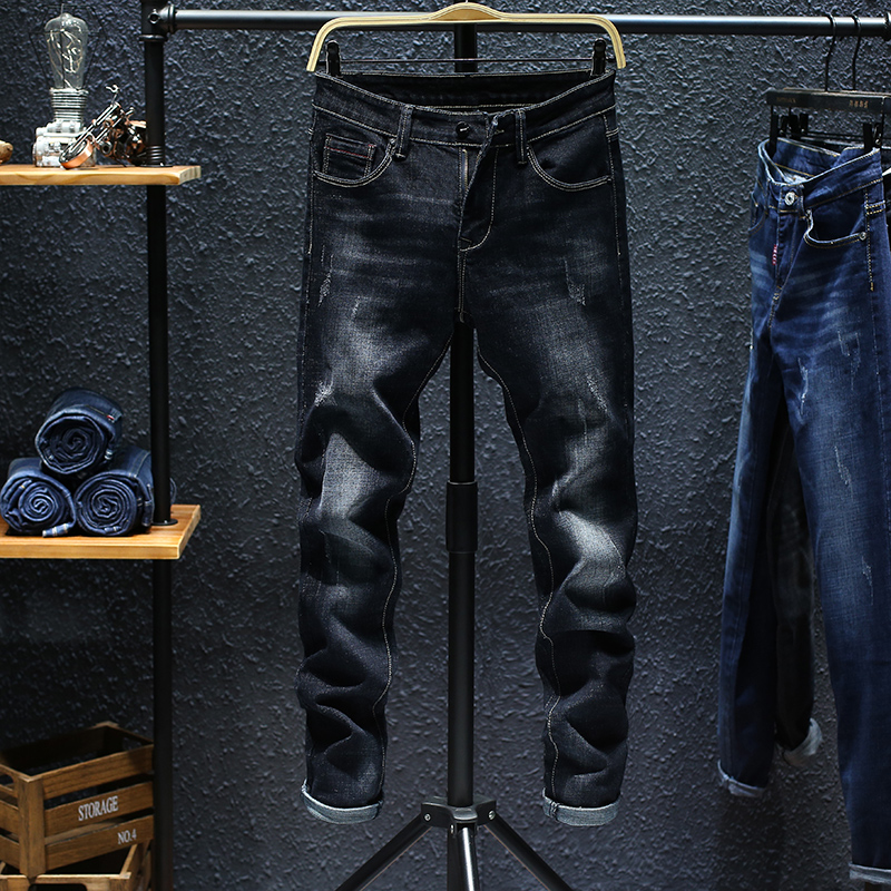 Men's casual straight jeans