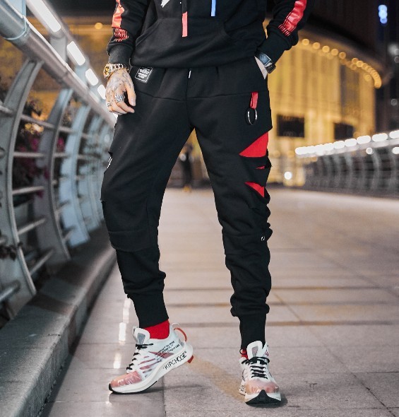 Hole-breaking hip-hop street dance casual pants