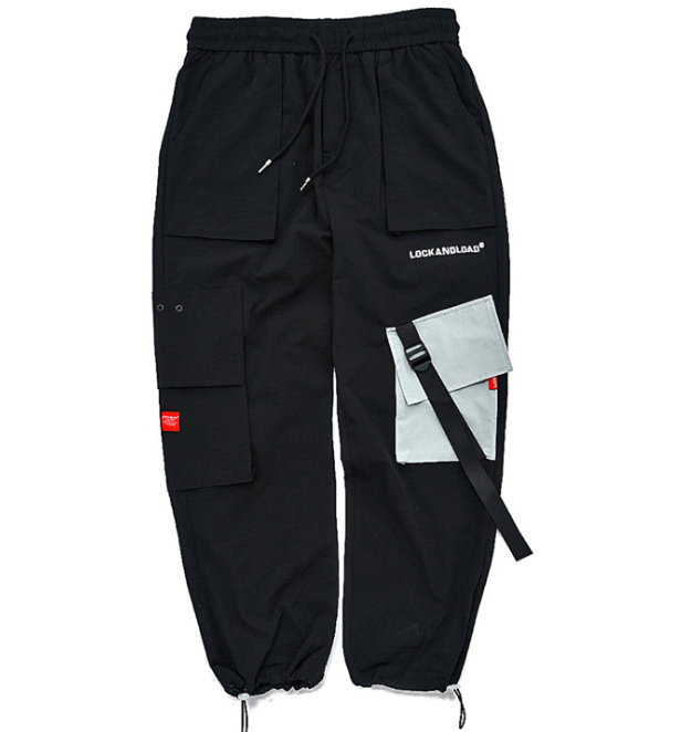 Pair of leg pants men nine pants loose wild overalls men multi-pocket tide brand hip-hop beam foot street trend students