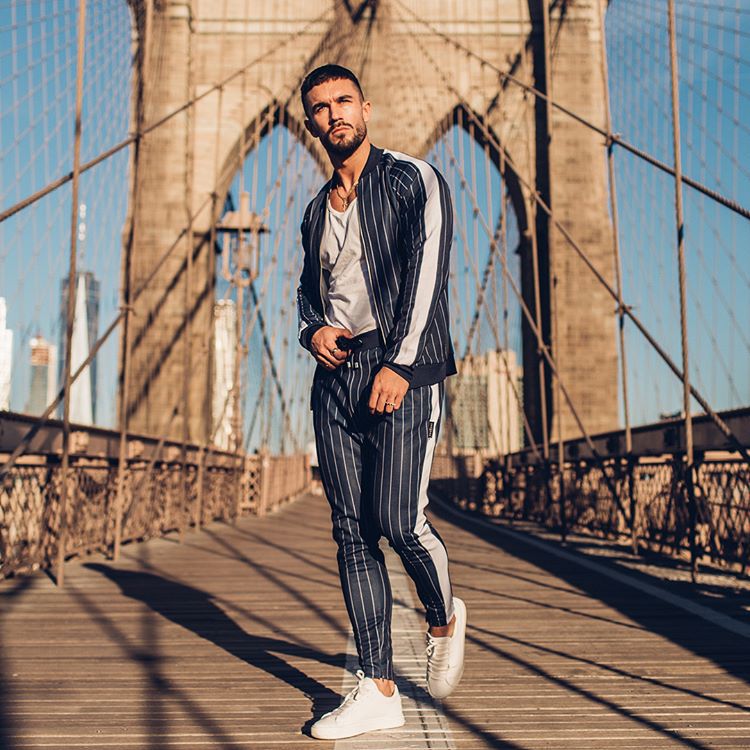 Men Sportswear Tracksuit Zip Up Jacket Sweatshirt+pant