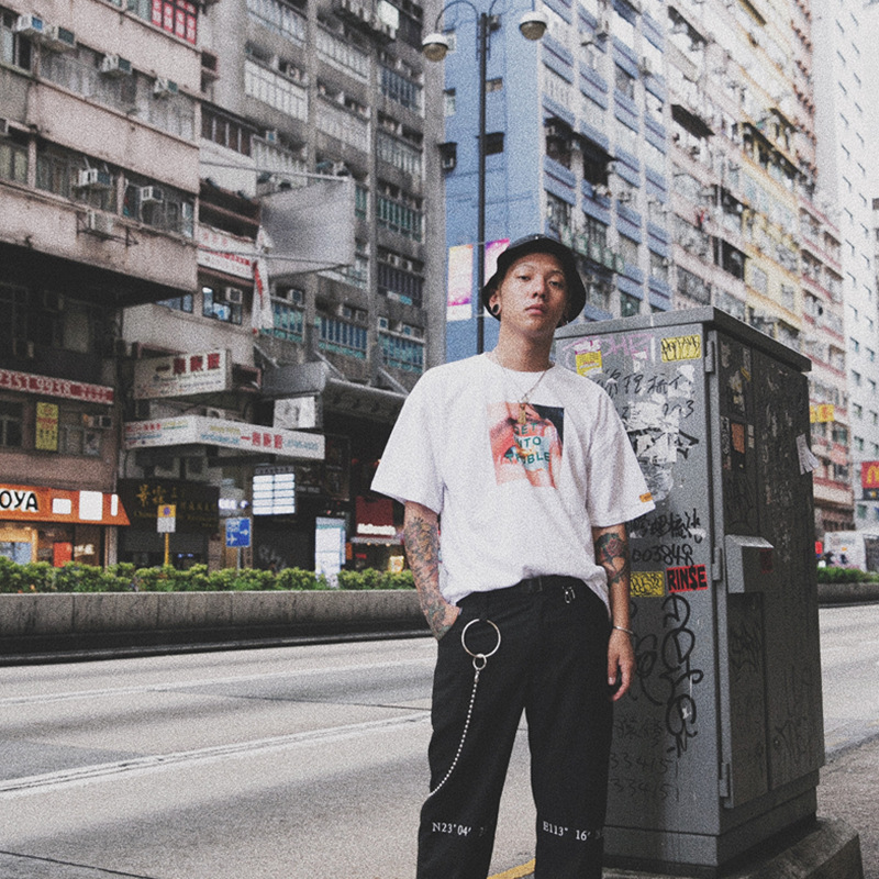 Street hip hop wind Harajuku bf wind short sleeve