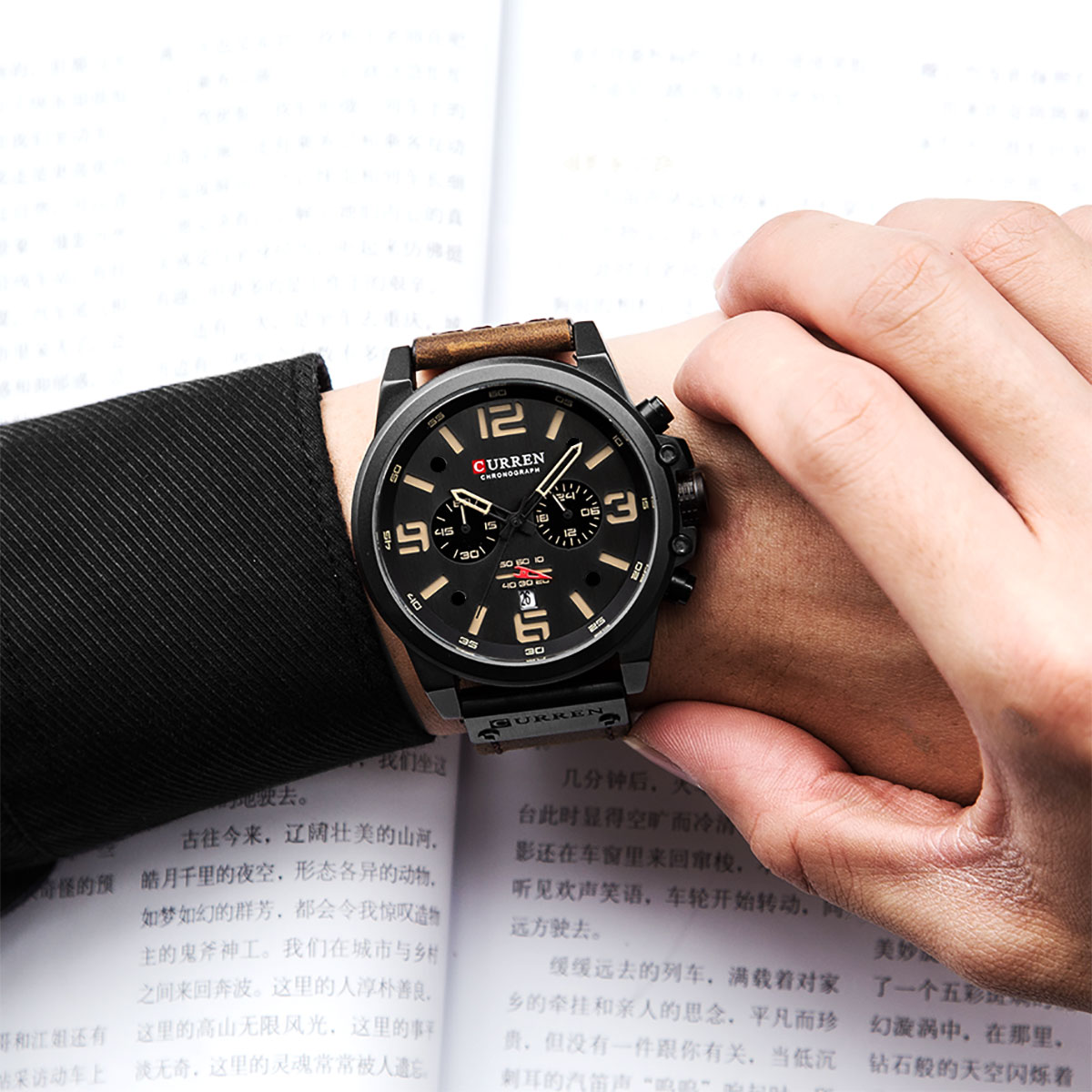 CURREN 8314 Calendar Business Style Men Wrist Watch