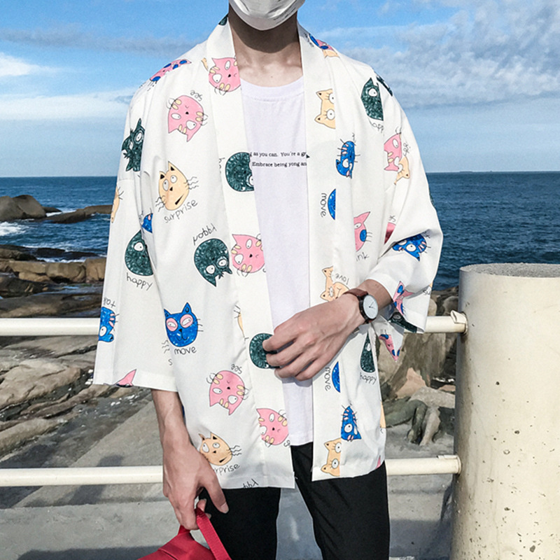 Chinese style seven-point sleeve robe cloak