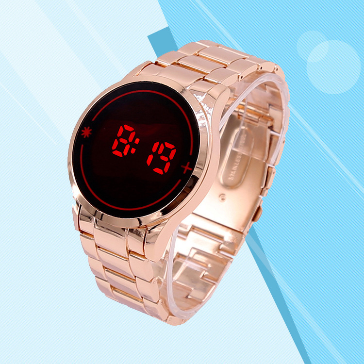 Simple alloy digital watch