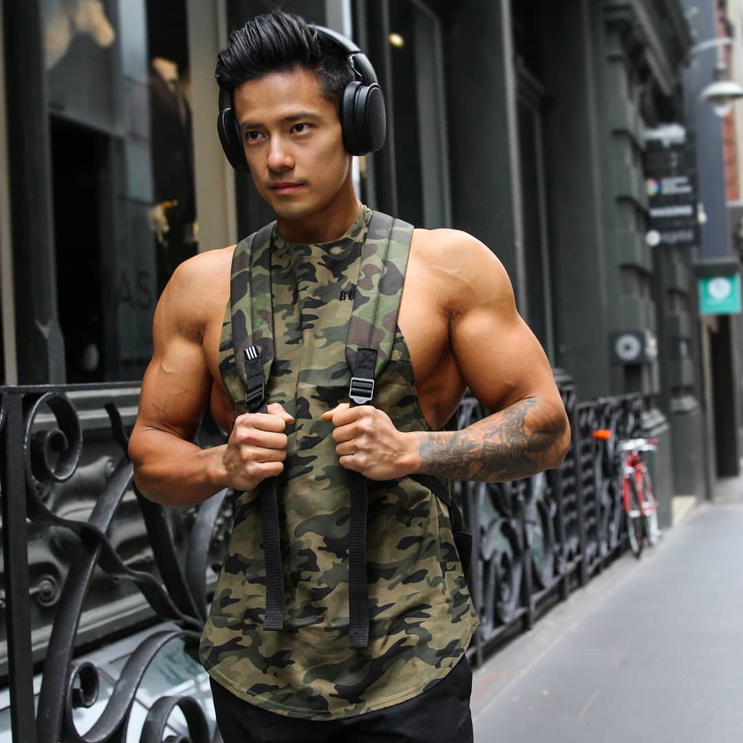 Doctor Muscle's Summer New Loose vest Men's Sports Jacket Running Training Camouflage Quick Dry vest