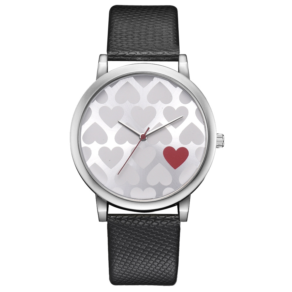 PU leather alloy bracelet watch