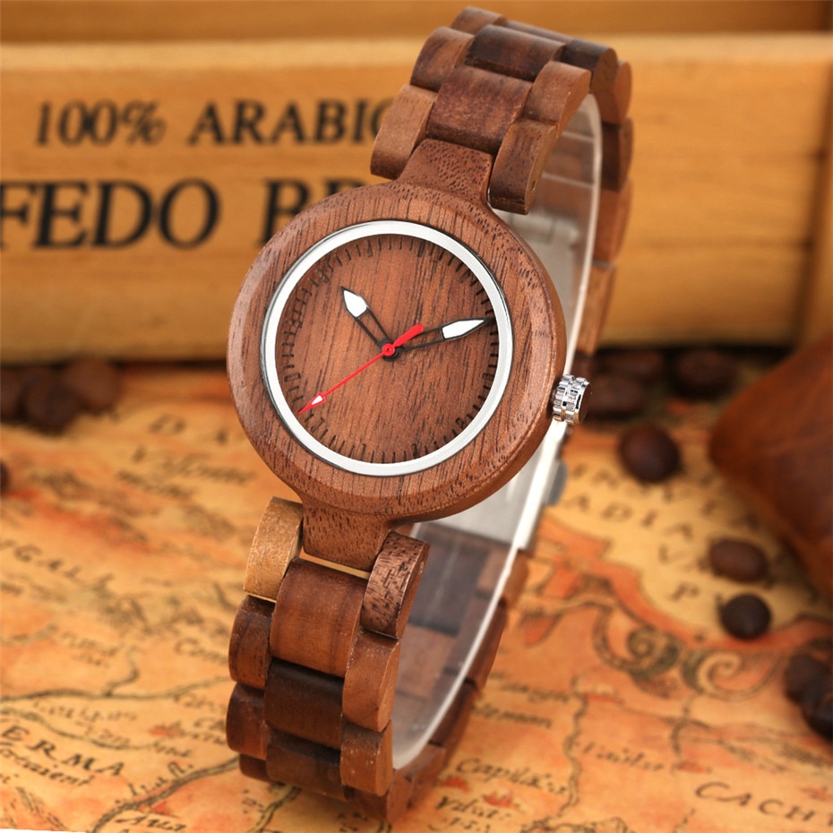 Wooden ladies watch