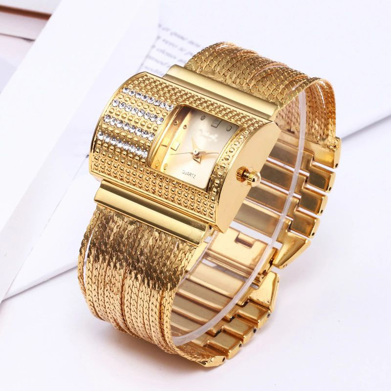 Set Diamond Bracelet Watch Wrist Watch New Personality Grasp Chain Bracelet