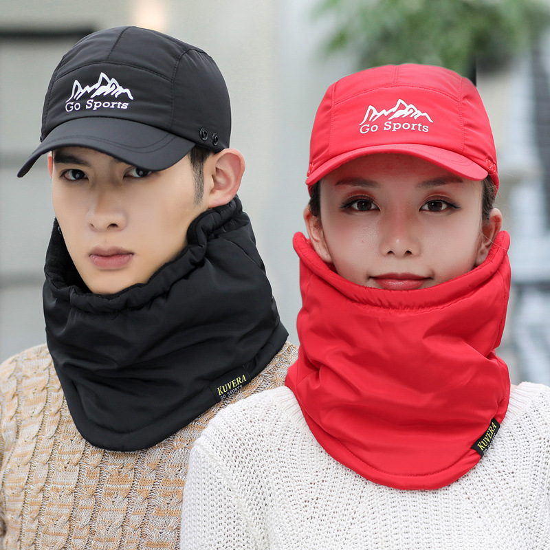 Plus velvet warm hat collar suit
