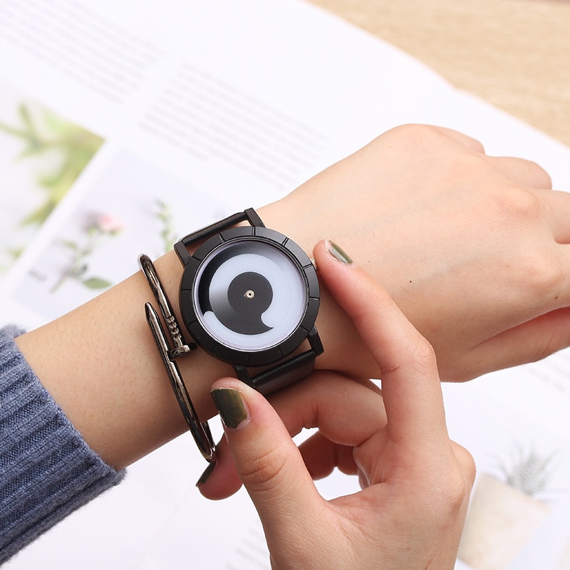 Couple belt watch without pointer color