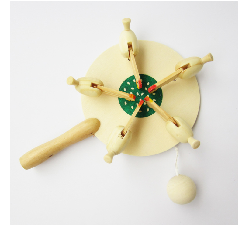 Chicken glutinous rice toy, children's toy, wooden toy, children's toy, chicken, eating rice