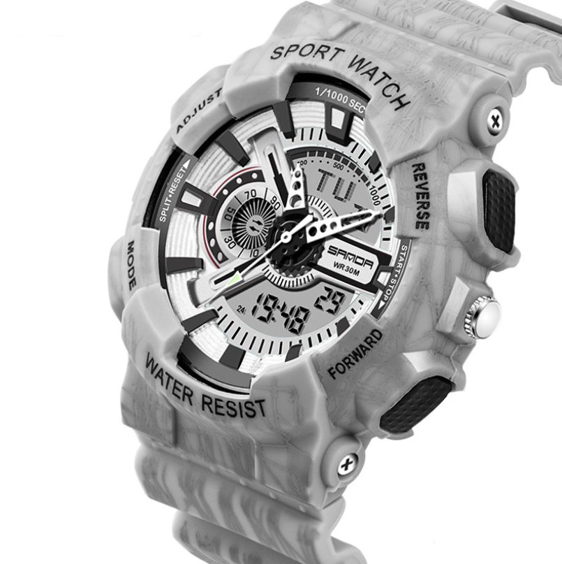Double display luminous electronic watch
