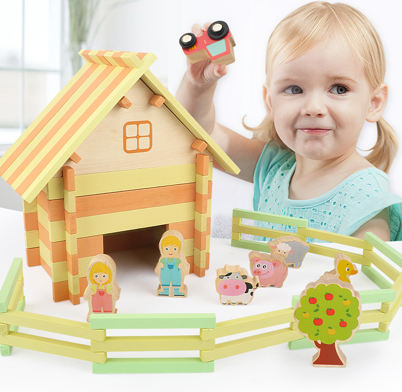 Puzzle farm animal toy
