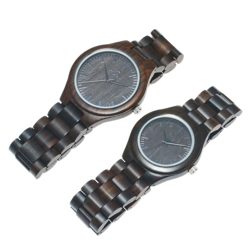 Men and Momen Ebony Quartz Watches Foreign Trade