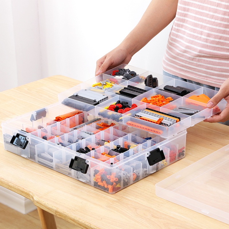 Block storage box with multiple compartments