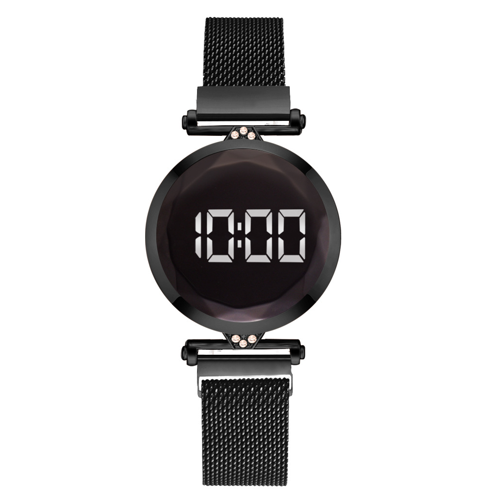 Magnetite Alloy Mesh Belt LED Sports Electronic Watch