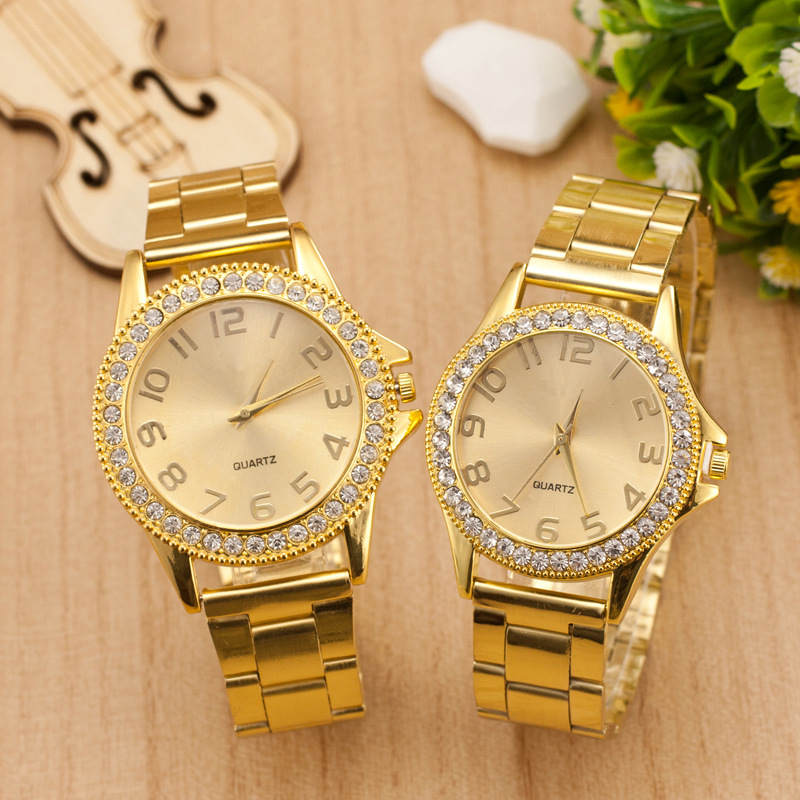 Gold fashion men's gold watch