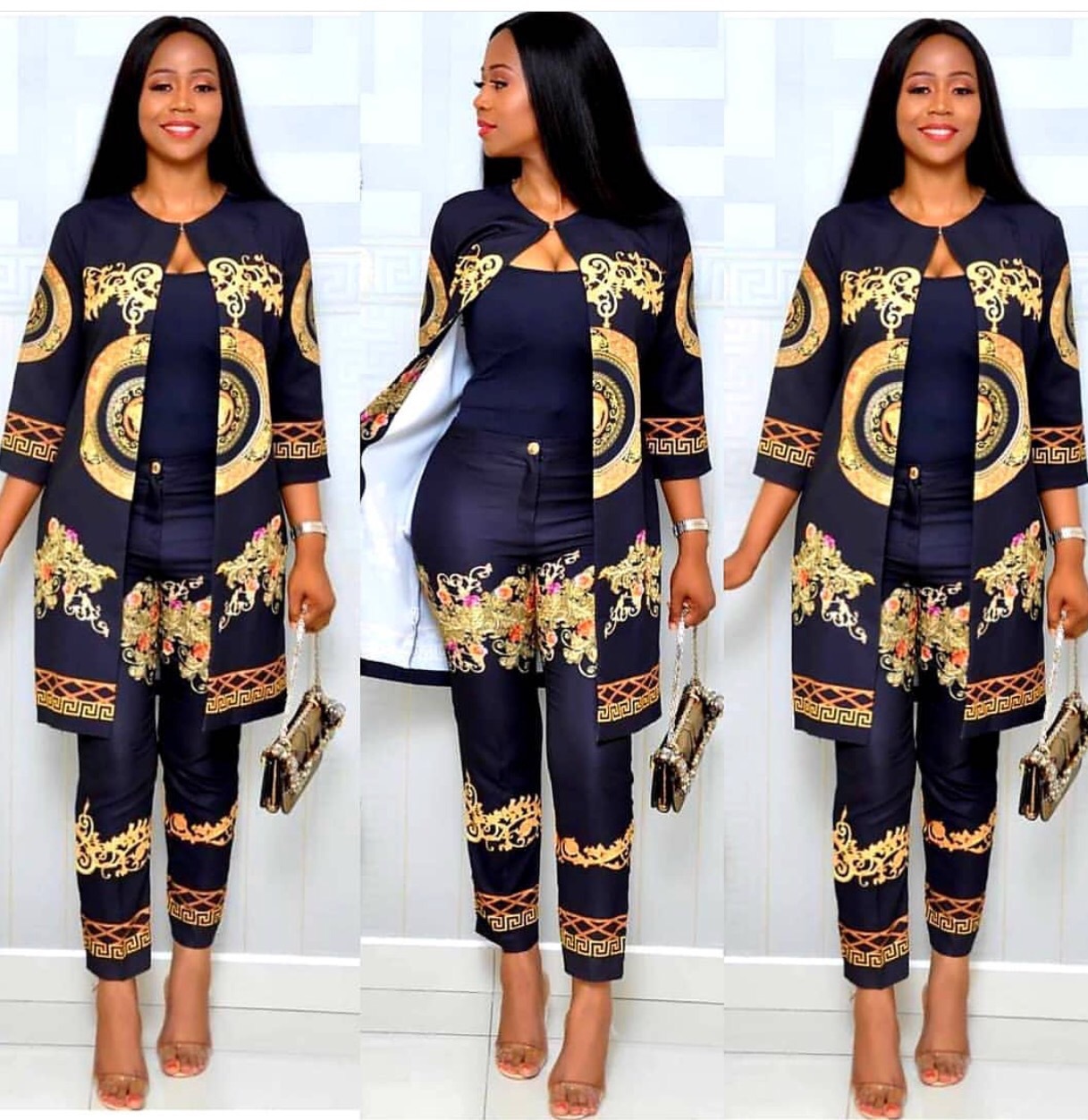 Two-piece Jacket With Printed Sleeves