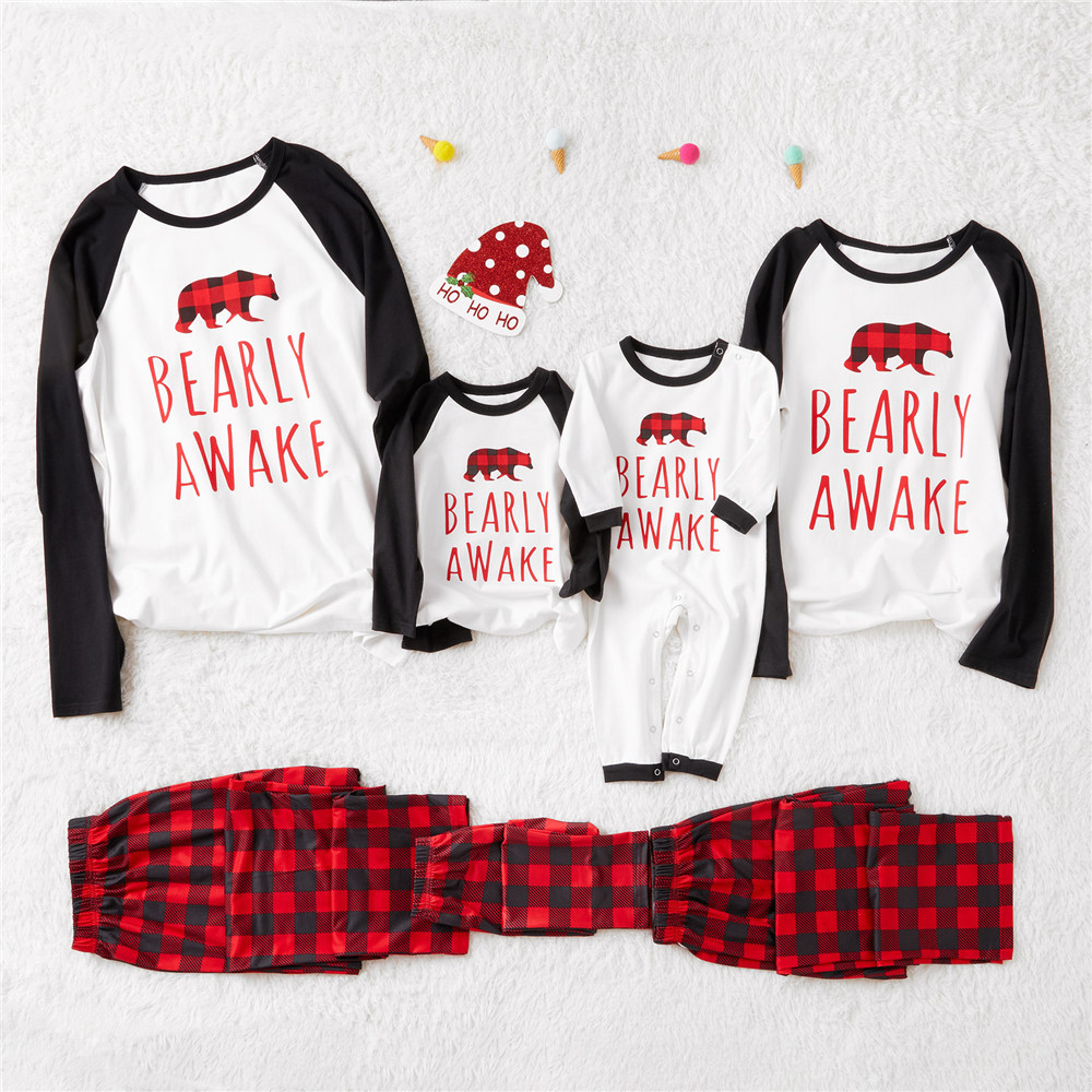 Christmas plaid parent-child