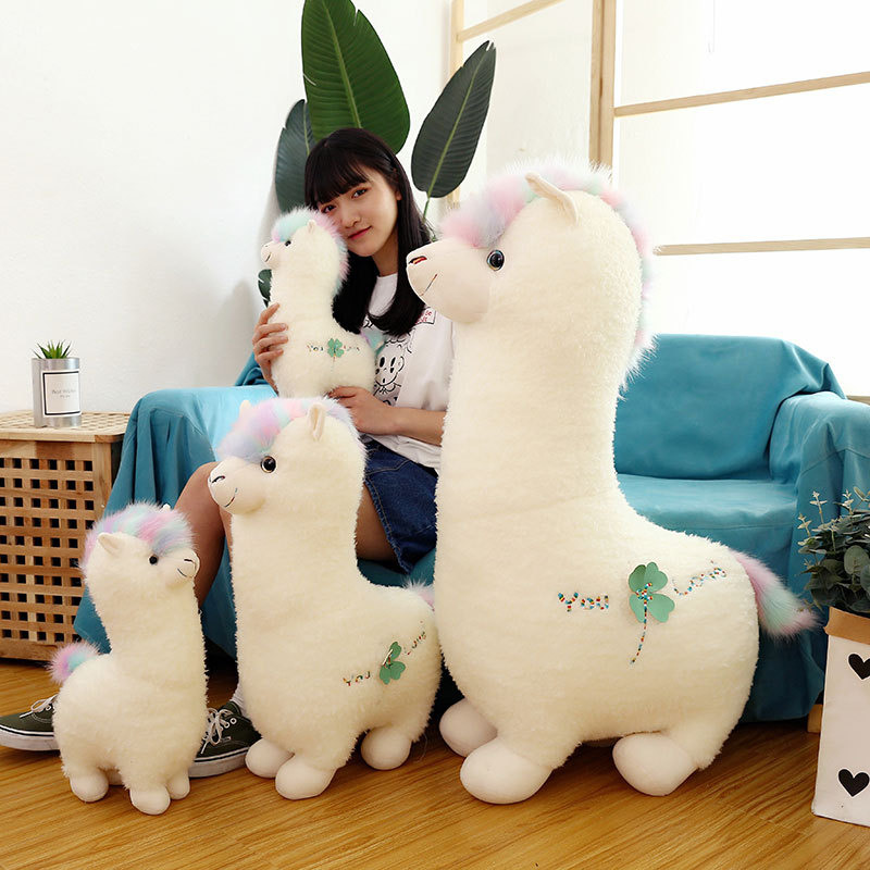 Plush alpaca pillow