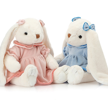 Cute rabbit figurine dress white rabbit doll