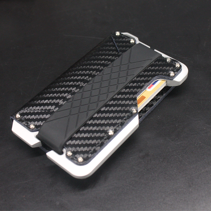 Aluminum Alloy Card Bag With Automatic Elastic Clip