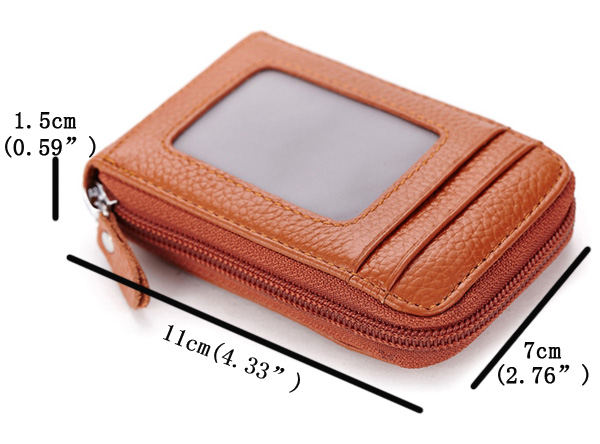 Men Women Leather Capacity Card Holder Portable Coin Bag