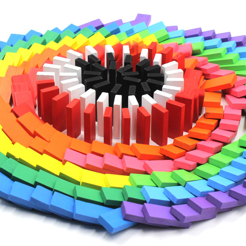 Domino Domino for Children and Adults Competition 120 Wooden Machines Beneficial Intelligence Color Domino