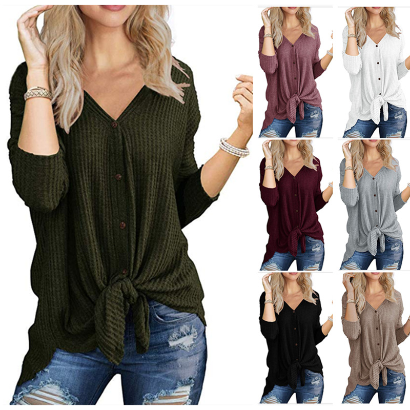 Long sleeve irregular cardigan T-shirt