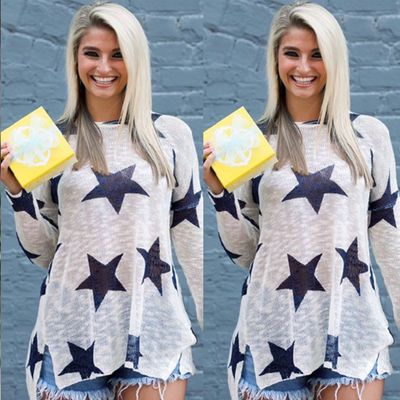 EBay quick sell, explosion, star pattern,printed T-shirt ST2177