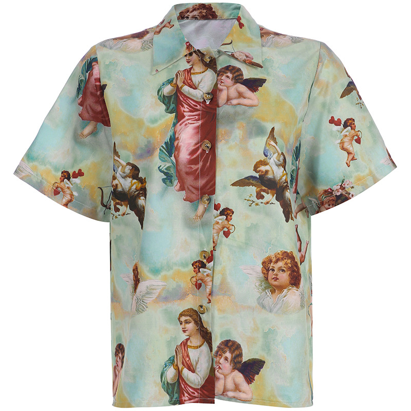 CATHOLIC ANGELIC BUTTON UP TEE