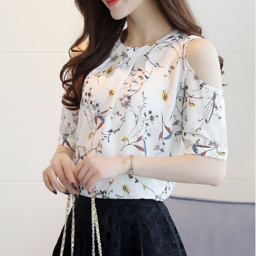 Chiffon Print Blusas Floral Shirt For Womens Elegant Blouses Women Ete Plus Size Female Tops