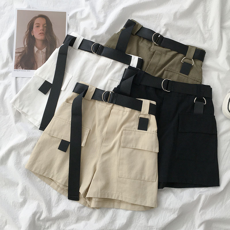 Ladies summer wide-leg cargo shorts