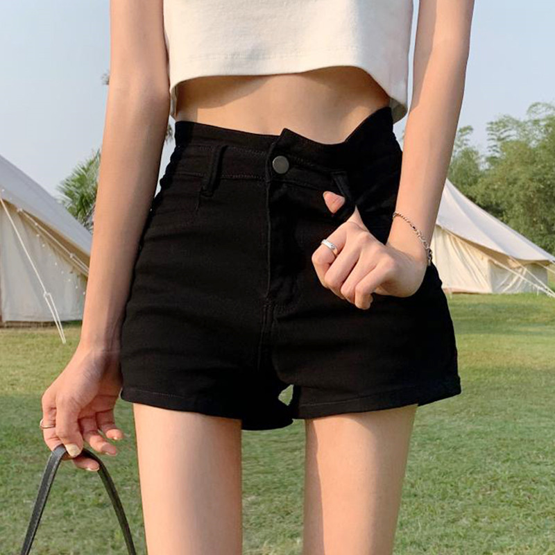 Summer High Waist A-line Hot Pants 2021 New Small Chic Hong Kong Flavor Pants