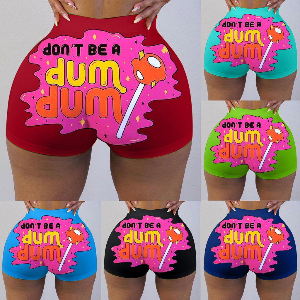 Printed sweatpants women's yoga fitness casual shorts