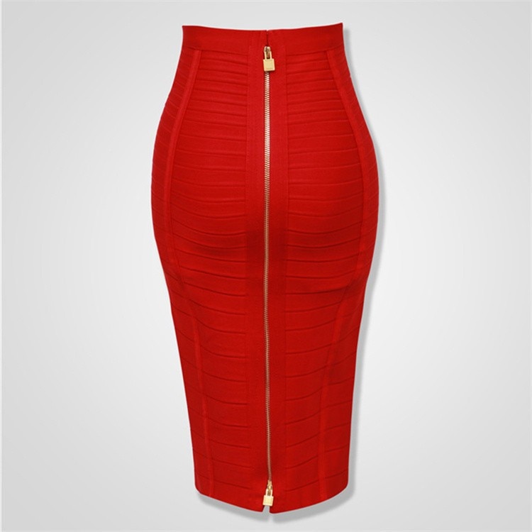 Sexy solid color zipper bandage dress