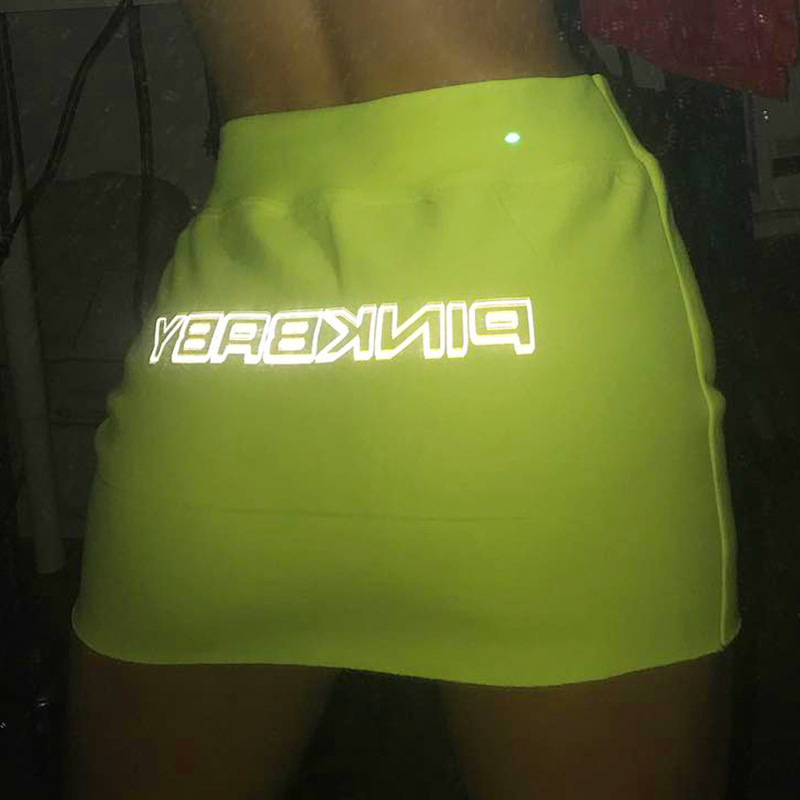 Reflective letter pack hip skirt